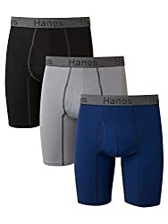 Hanes Men’s 3-Pack Flex Fit Ultra Soft Long Leg Boxer Brief