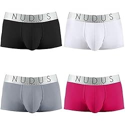 NUDUS Men’s Cotton Underwear 4-Pack Multicolor Boxer Briefs